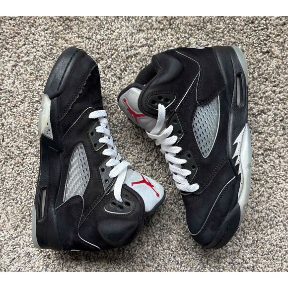 Nike Air Jordan 5 Retro Black Metallic Reimagined Size 4.5 Youth (Size 6 Women's - Picture 9 of 10